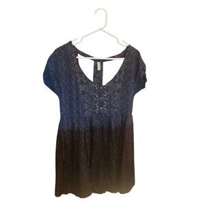 Short Sleeved Free People Loose Fitting Dress